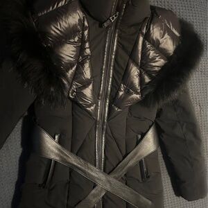 Rudsak. Size small. Black with black fur hood